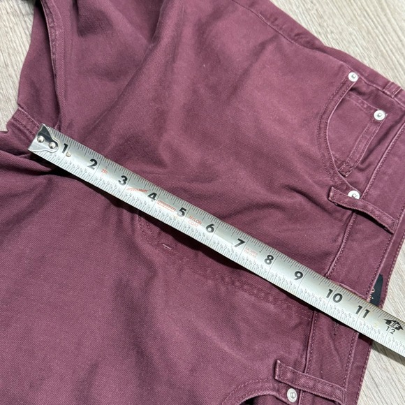 Quince Women's Wide Leg Jeans in Deep Burgundy - Picture 5 of 10